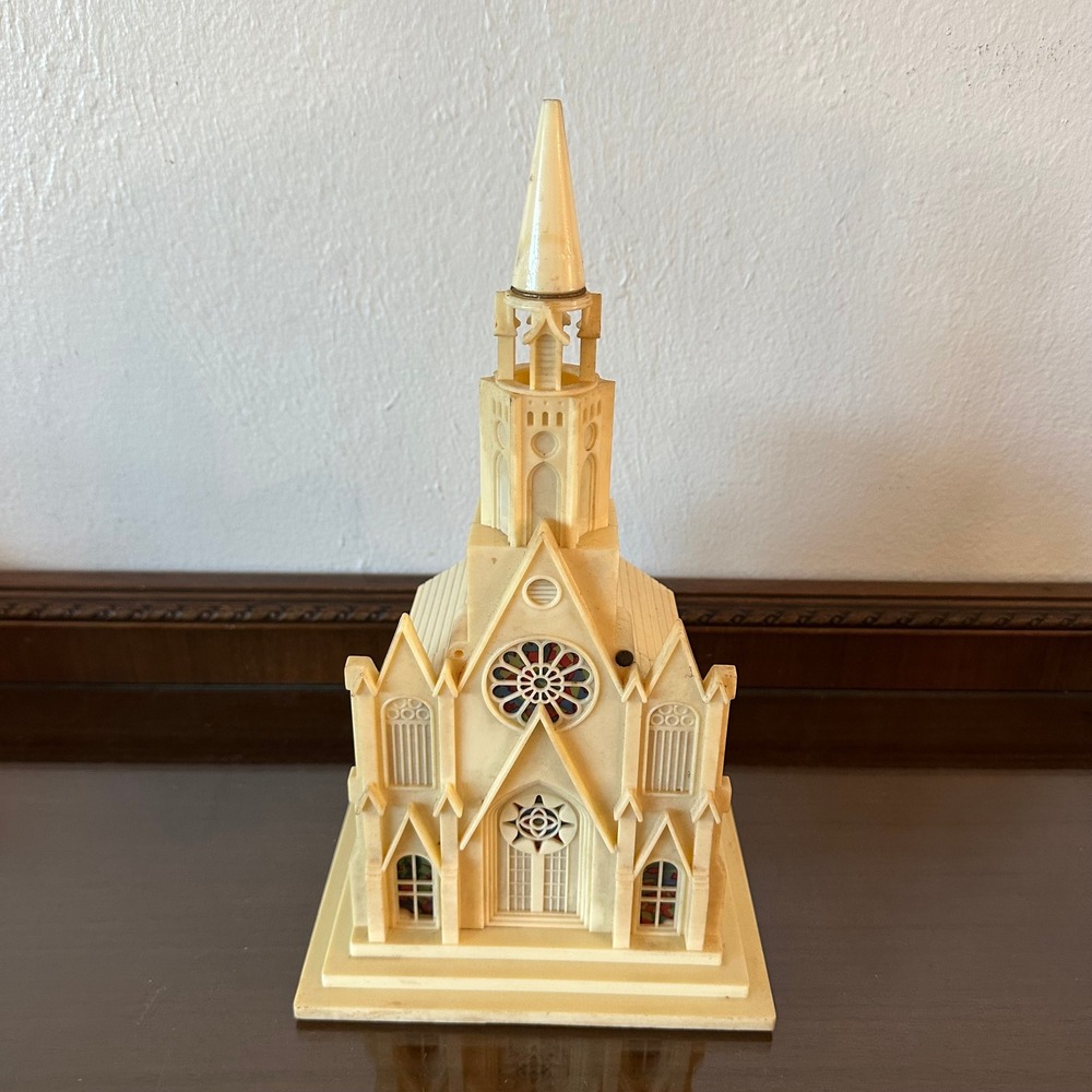Raylite Church Musical Wind Up Music Lamp Vintage No Cross‎ *READ*